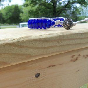 Handmade cobalt wrap